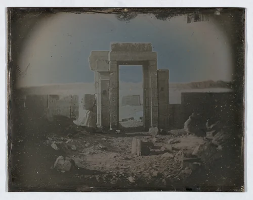 Temple of Horus, Edfu (167. ? Temple.) by Joseph-Philibert Girault de Prangey, photograph, 1844