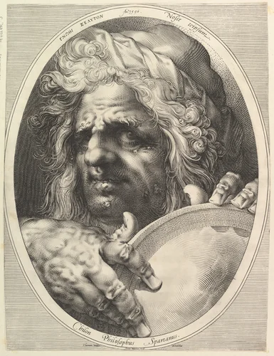 Chilon, Spartan Philosopher and Councilor by Jan Muller, print, 1596
