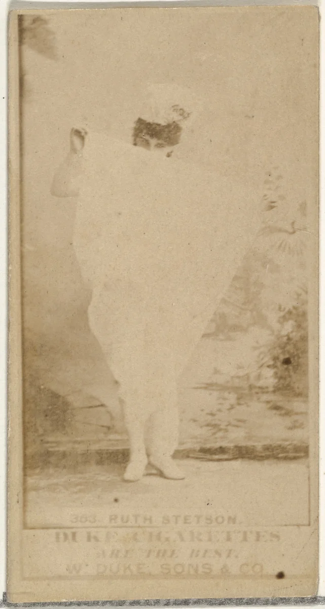 Ruth Stetson, from the Actors and Actresses series (N145-7) issued by Duke Sons & Co. to promote Duke Cigarettes by W. Duke, Sons & Co., photograph, 1880-1889