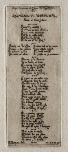 Etchings of Paris: Dedication to Reynier Nooms, called Zeeman by Charles Meryon, print, 1854