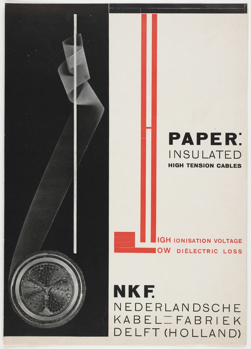 Advertisement for NKF electrical cables by Piet Zwart, design, 1925