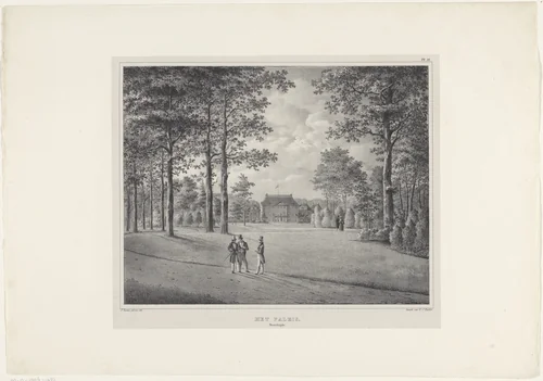 Noordzijde van Paleis Het Loo by anonymous, print, 1822-1845