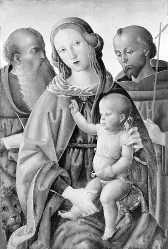 Madonna and Child with Saints Jerome and Francis by Italian Painter, painting, 1495-1505