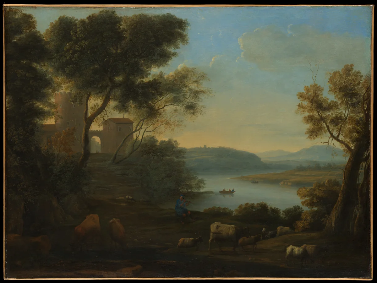 Pastoral Landscape: The Roman Campagna by Claude Lorrain, painting, 1634-1644