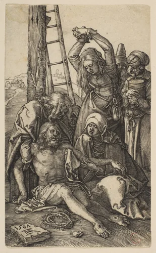 The Lamentation, from "The Passion" by Albrecht Dürer, print, 1507