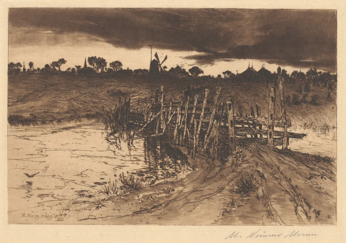 'Tween the Gloaming and the Mirk by Mary Nimmo Moran, print, 1883