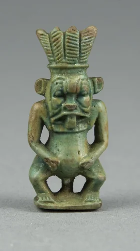 Amulet of the God Bes by Egyptian, metalwork, -1070--656
