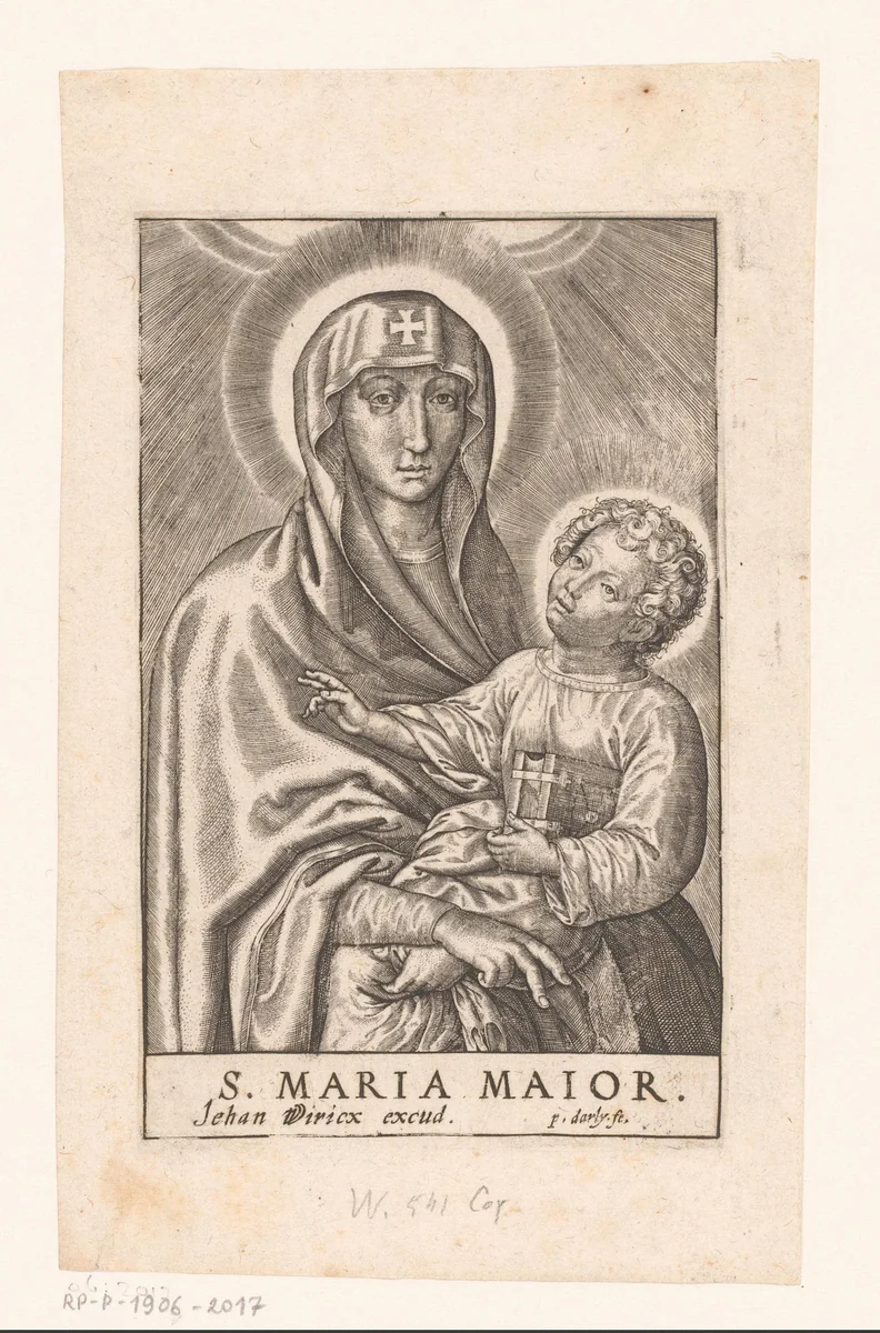 Maria met Kind by Unknown, print, 1559-1618