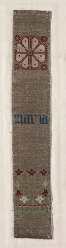 Fragment of a Band by Unknown, textile, 1300-1499