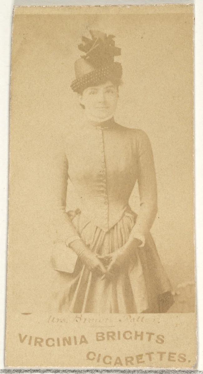 Mrs. Brown Potter, from the Actors and Actresses series (N45, Type 1) for Virginia Brights Cigarettes by Allen & Ginter, photograph, 1885-1891