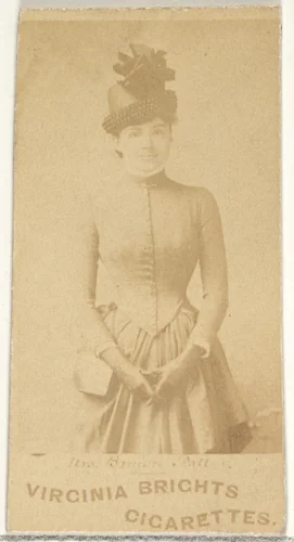 Mrs. Brown Potter, from the Actors and Actresses series (N45, Type 1) for Virginia Brights Cigarettes by Allen & Ginter, photograph, 1885-1891