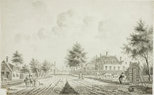 Dutch Village by Cornelis Pronck, drawing, 1745-1755