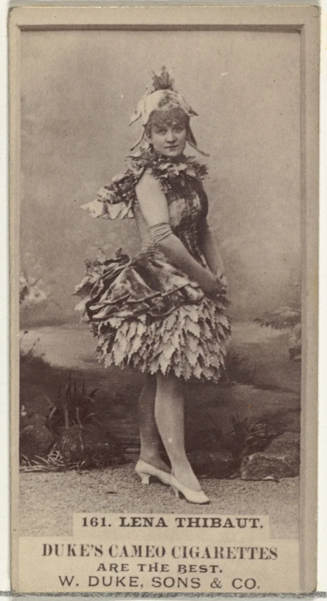 Card Number 161, Lena Thibaut, from the Actors and Actresses series (N145-5) issued by Duke Sons & Co. to promote Cameo Cigarettes by W. Duke, Sons & Co., photograph, 1880-1889