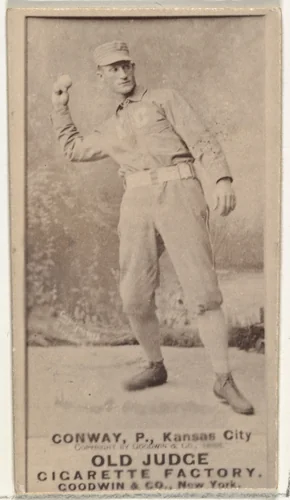 James P. "Jim" Conway, Pitcher, Kansas City Cowboys, from the Old Judge series (N172) for Old Judge Cigarettes by Goodwin & Company, photograph, 1888