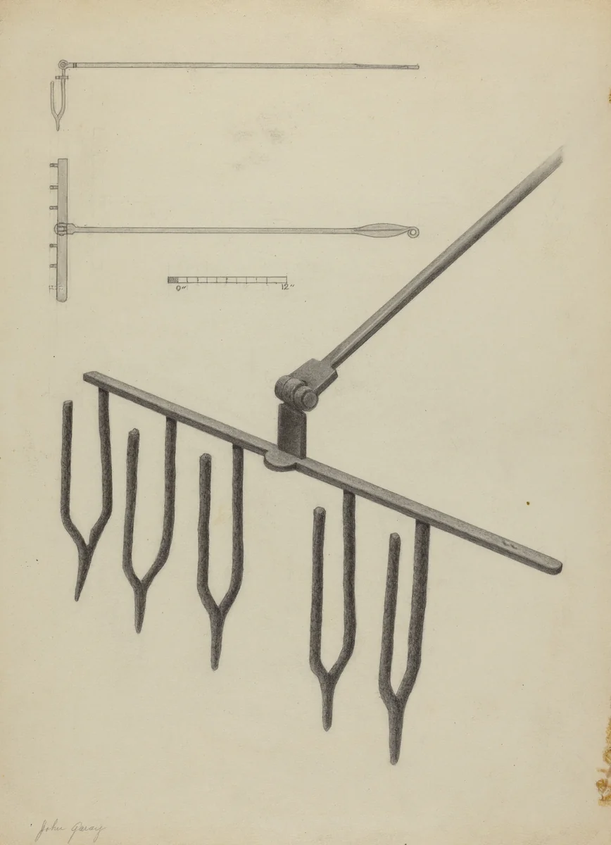 Wrought Iron Toaster by John Garay, index of american design, 1935-1942