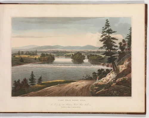 View Near Sandy Hill (No. 7 of The Hudson River Portfolio) by John Hill, print, 1822-1823