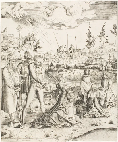 The Martyrdom of St. Catherine by Master M.Z., print, 1495-1505