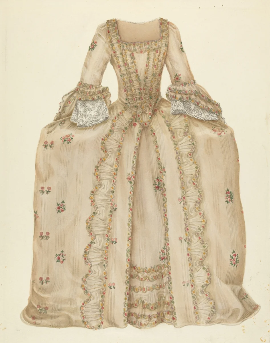 Dress by American 20th Century, index of american design, 1935-1942