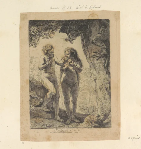 Adam en Eva by Pierre François Basan, book, 1750-1797