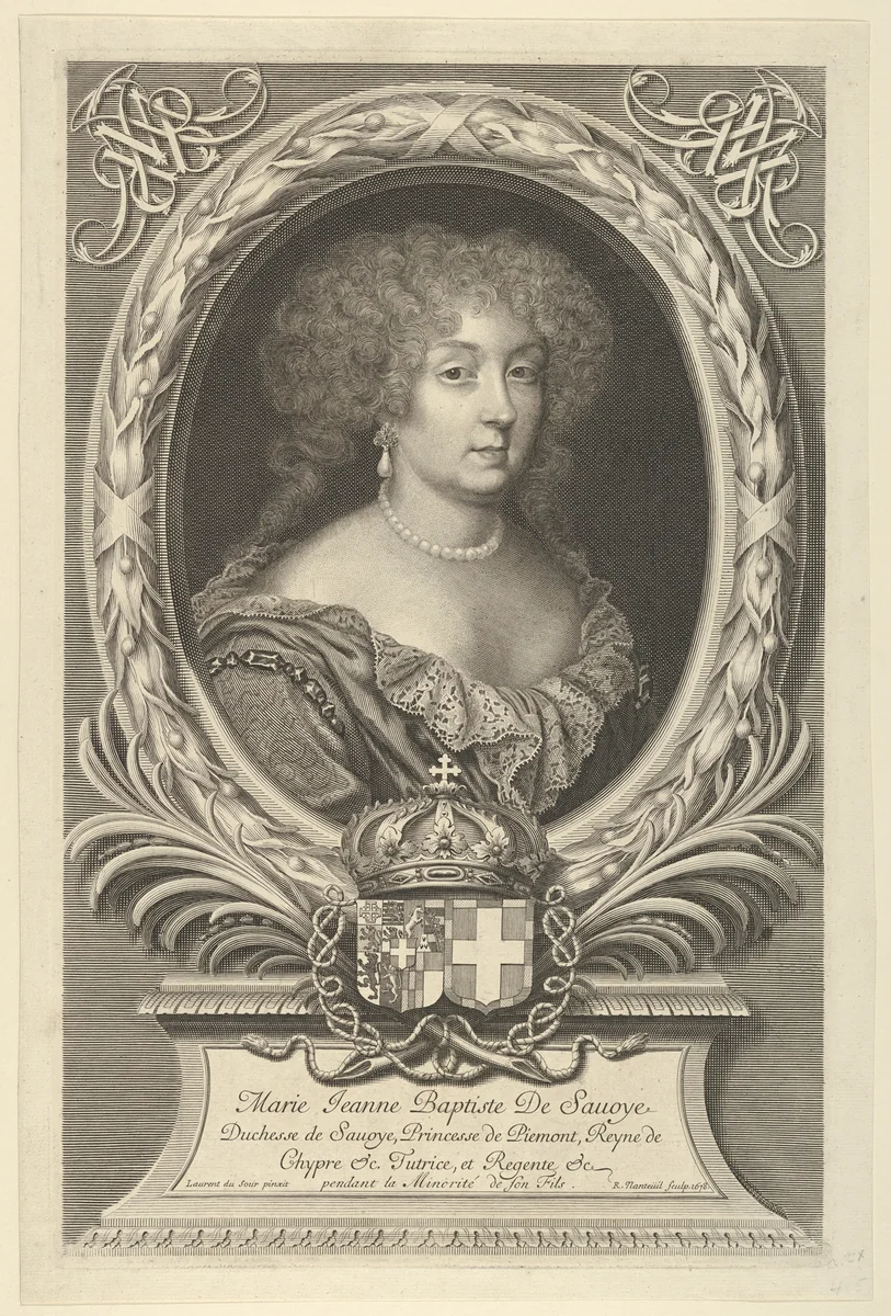 Marie Jeanne Baptiste de Savoie-Nemours by Robert Nanteuil, print, 1678