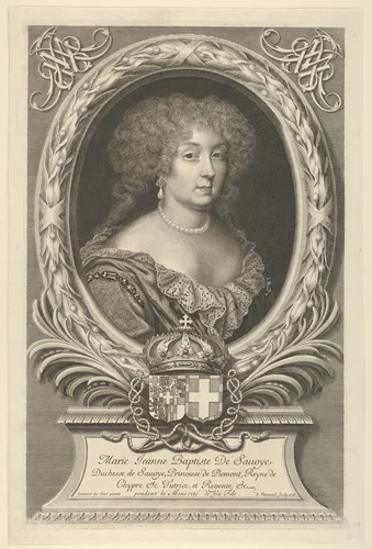 Marie Jeanne Baptiste de Savoie-Nemours by Robert Nanteuil, print, 1678