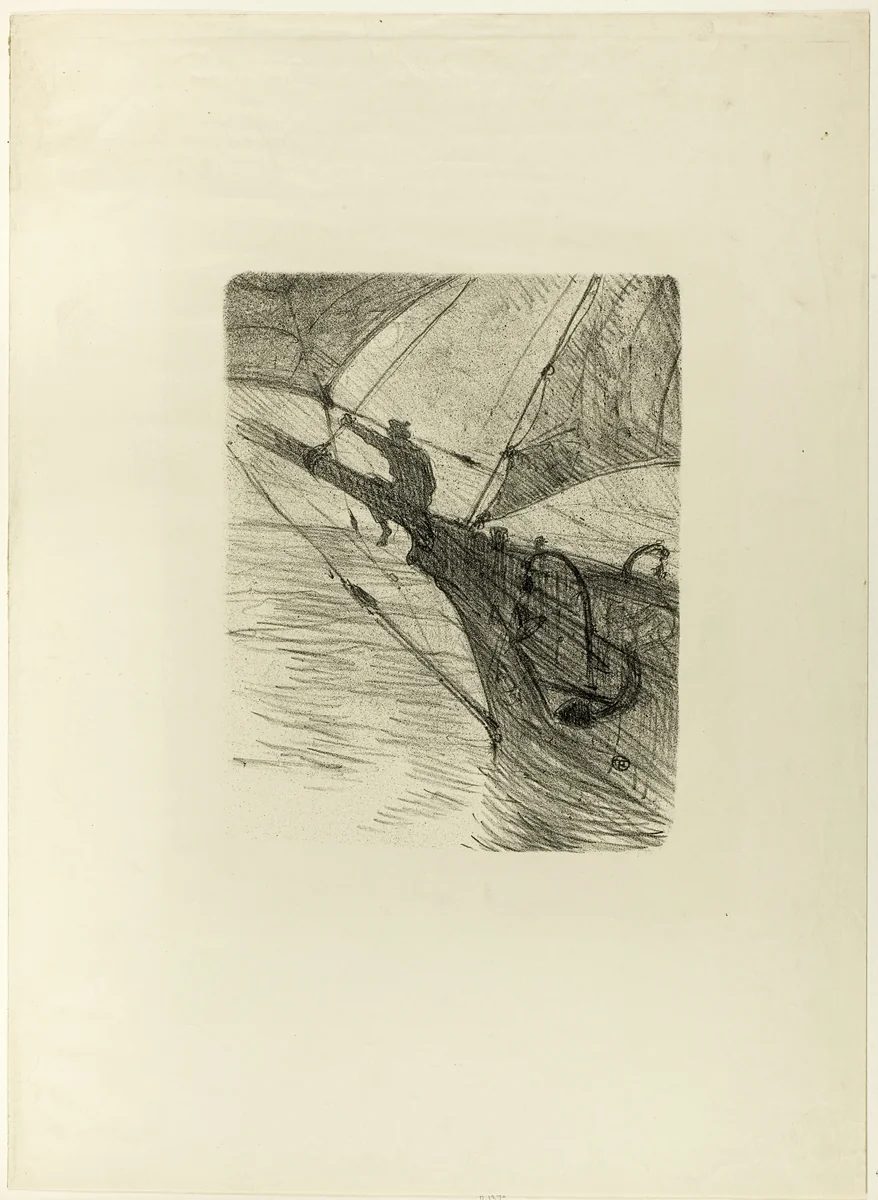 At Sea by Night, from Mélodies de Désiré Dihau by Henri de Toulouse-Lautrec, print, 1895