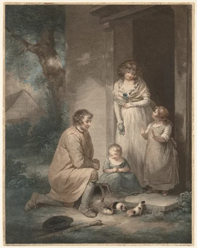 Guinea Pigs by Thomas Gaugain, print, 1789