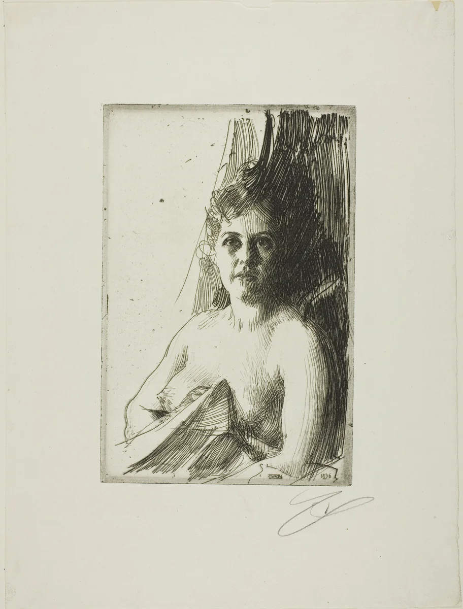 Nude Study III by Anders Zorn, print, 1896
