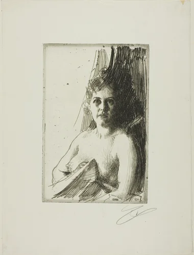 Nude Study III by Anders Zorn, print, 1896