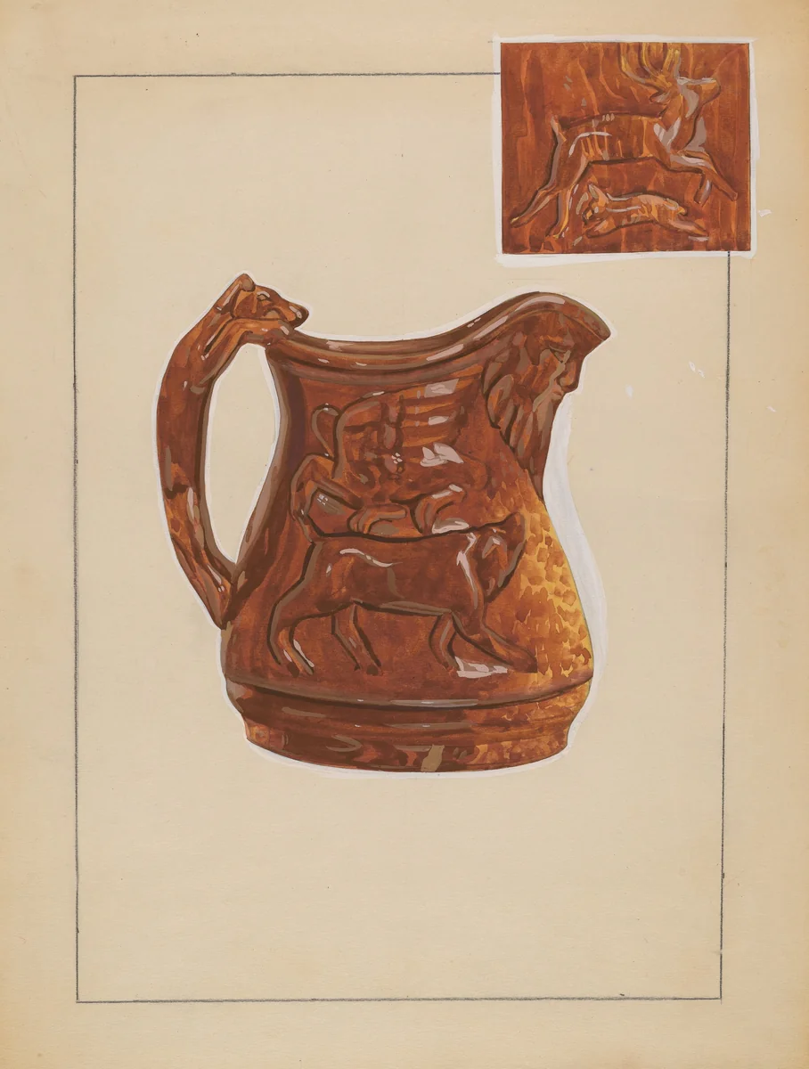 Jug by John Dana, index of american design, 1936
