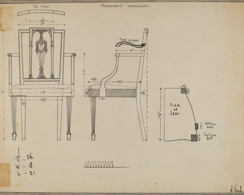 Armchair by Nicholas Gorid, index of american design, 1936