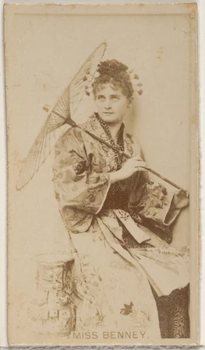 Miss Benney, from the Actors and Actresses series (N45, Type 8) for Virginia Brights Cigarettes by Allen & Ginter, photograph, 1885-1891