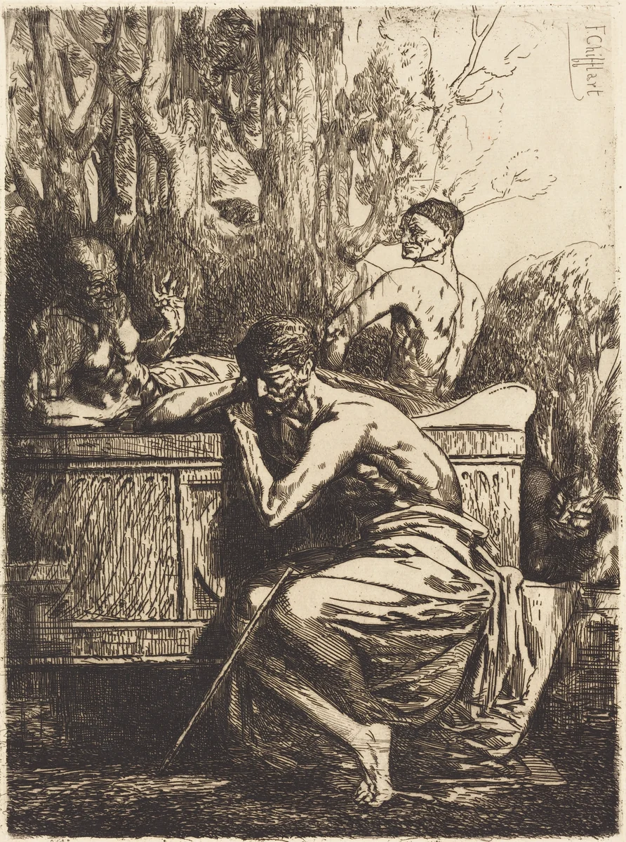 Meditation by François-Nicolas Chifflart, portfolio, 1825-1901