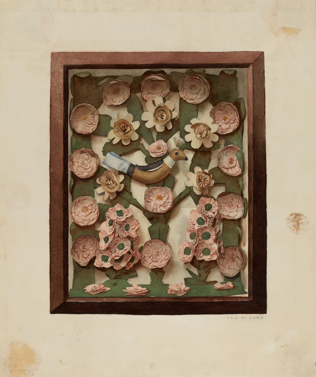 Valentine in Shadow Box by Inez McCombs, index of american design, 1938