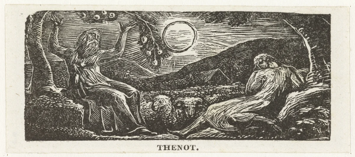 Thenot onder de vruchtboom by William Blake, print, 1820-1821
