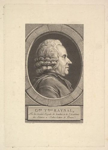 Portrait of Guillaume-Thomas Raynal by Augustin de Saint-Aubin, print, 1773