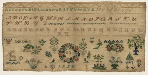 Sampler by Celia Kestenbaum Grossman, other, 1858