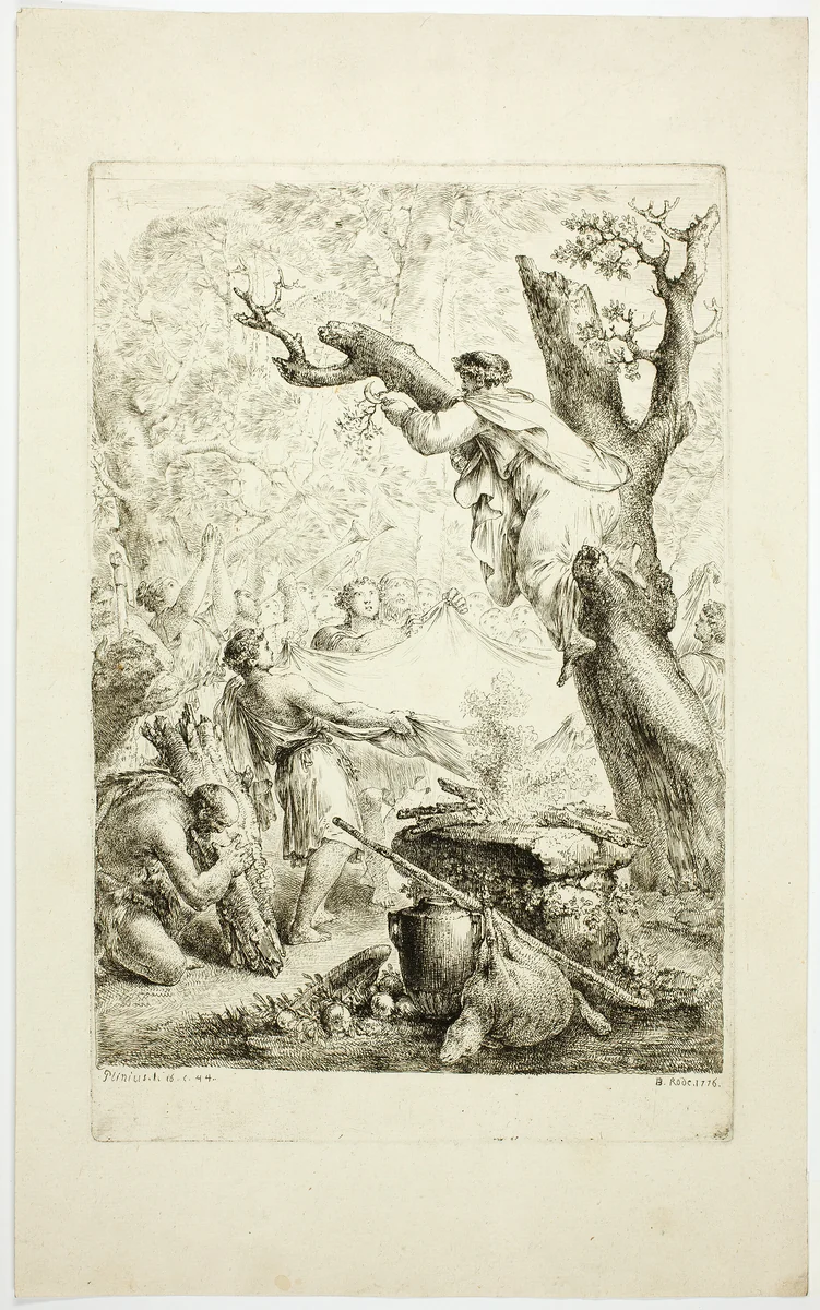 Scene from Pliny by Christian Bernhard Rode, print, 1776