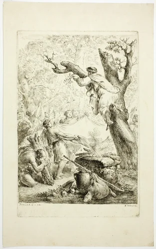 Scene from Pliny by Christian Bernhard Rode, print, 1776