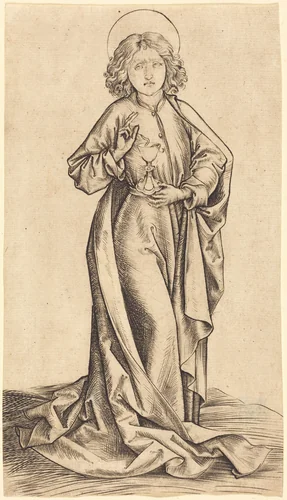 Saint John the Evangelist by Master i.e., print, 1480-1490