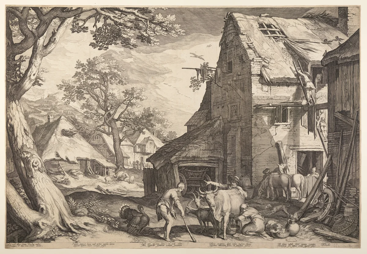 The Prodigal Son as a Swineherd by Jan Saenredam
Abraham Bloemaert, print, 1603-1605