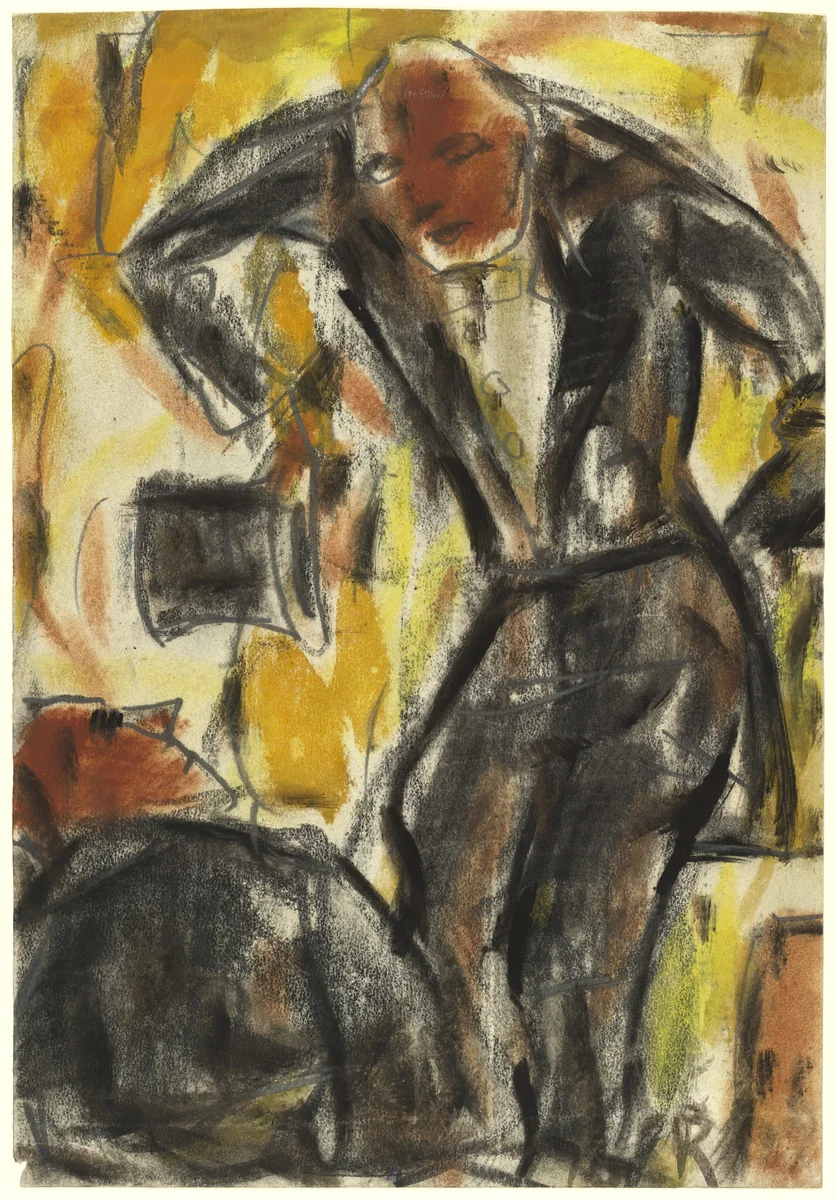 The Entertainer by Christian Rohlfs, drawing, 1917