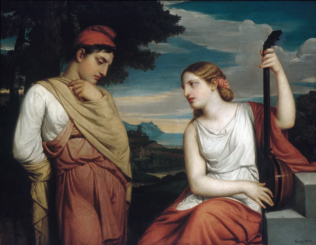 The Greek Lovers by Henry Peters Gray, artwork, 1846