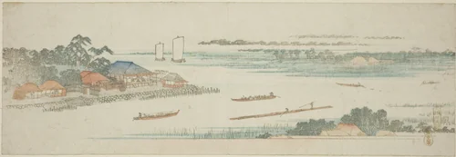 Mouth of the Naka River (Nakagawa guchi no zu), from an untitled series of famous views of the Edo suburbs by Utagawa Hiroshige (歌川広重), print, 1834-1845