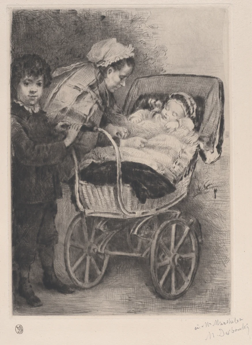 La Sortie de bébé by Marcellin Desboutin, print, 1878