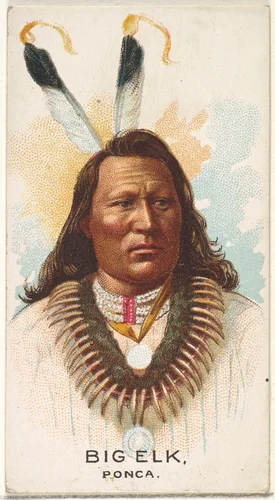 Big Elk, Ponca, from the American Indian Chiefs series (N2) for Allen & Ginter Cigarettes Brands by Allen & Ginter, print, 1888