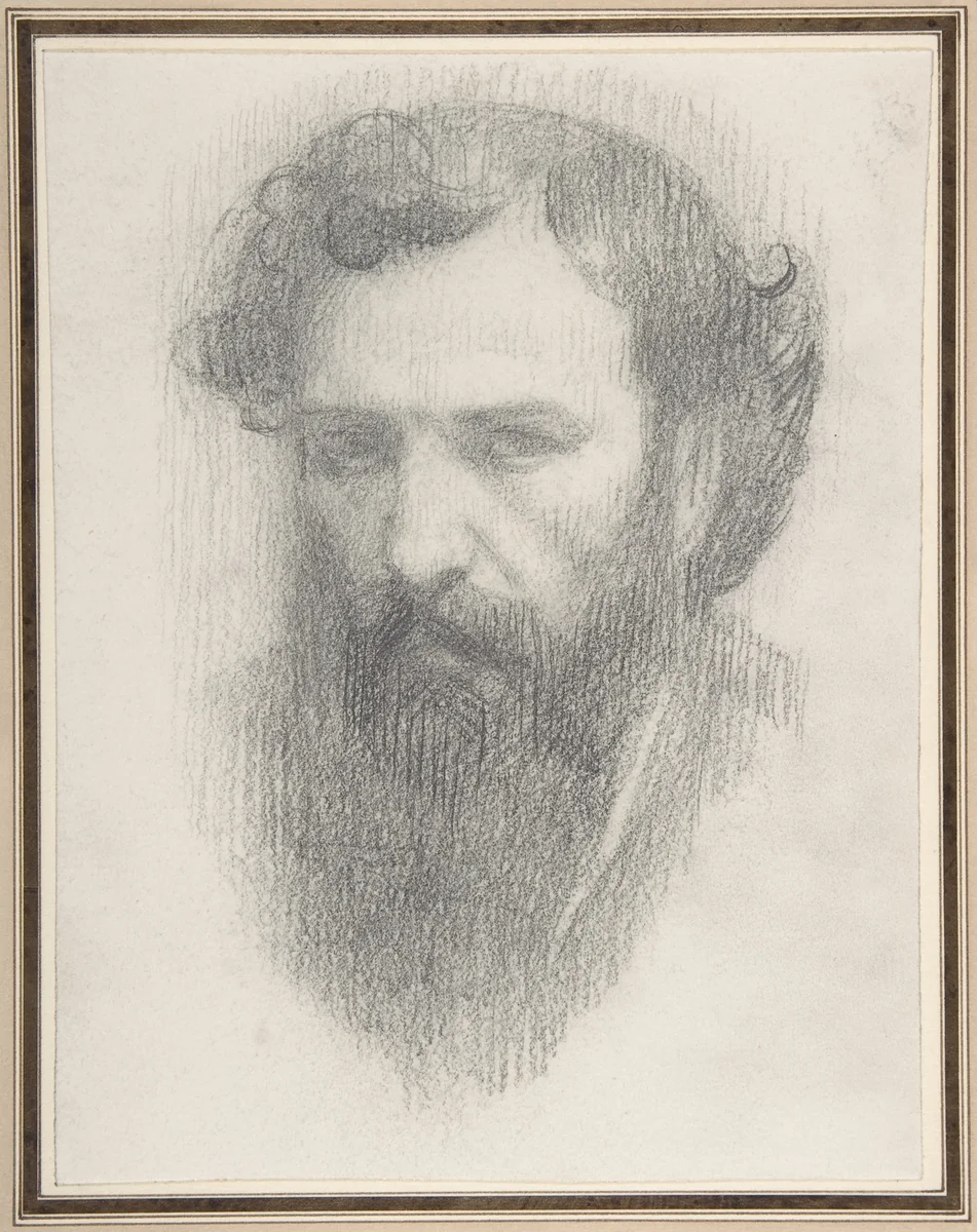 Self-Portrait by Alphonse Legros, drawing, 1837-1911
