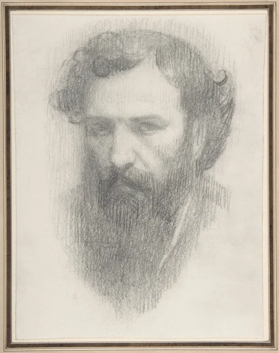 Self-Portrait by Alphonse Legros, drawing, 1837-1911