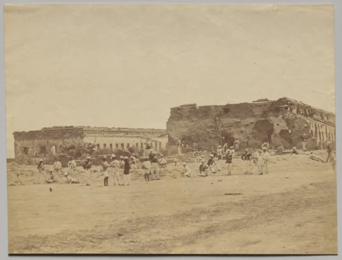 Major-General Sir Hugh Wheeler's Entrenchment at Cawnpore by Felice A. Beato, photograph, 1858