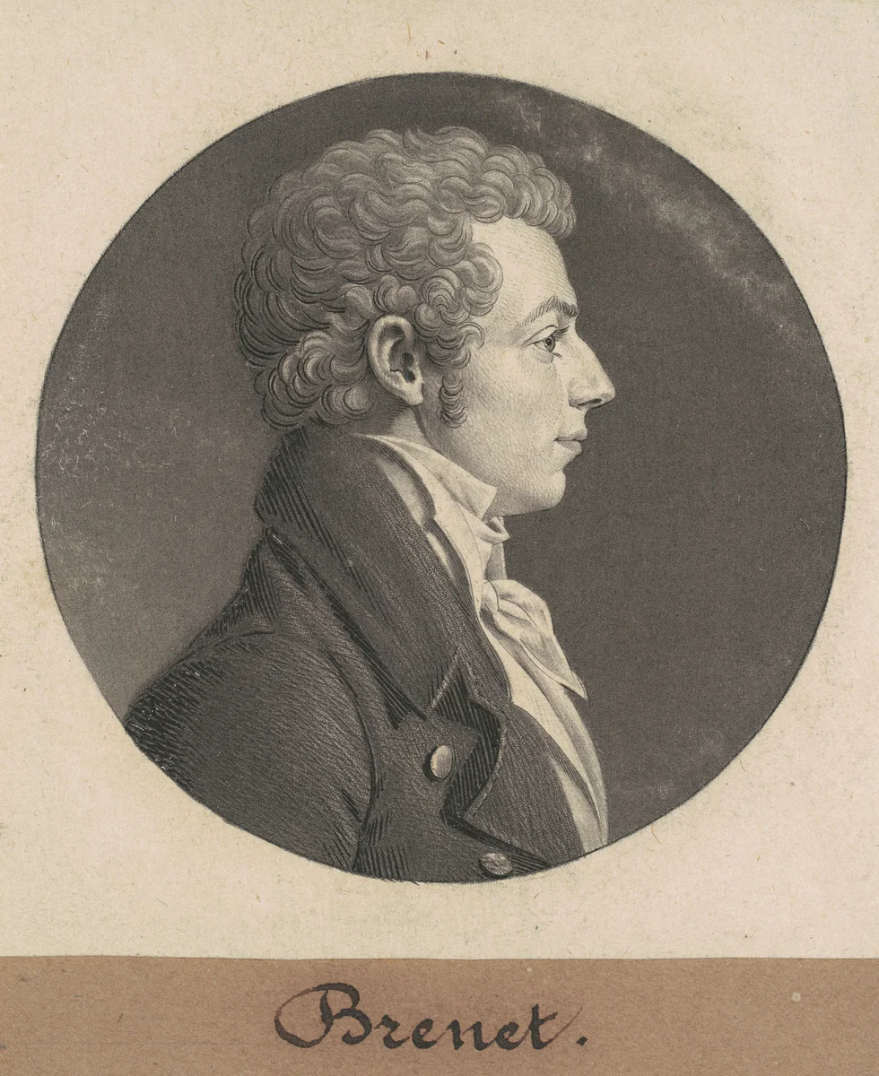 Henry Brunet by Charles B. J. Févret de Saint-Mémin, print, 1808